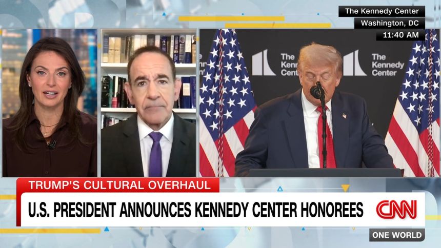 <p>CNN's Bianna Golodryga speaks with CNN Presidential Historian, Tim Naftali, about President Trump announcing the Kennedy Center honorees as he tries to put his stamp on DC. </p>