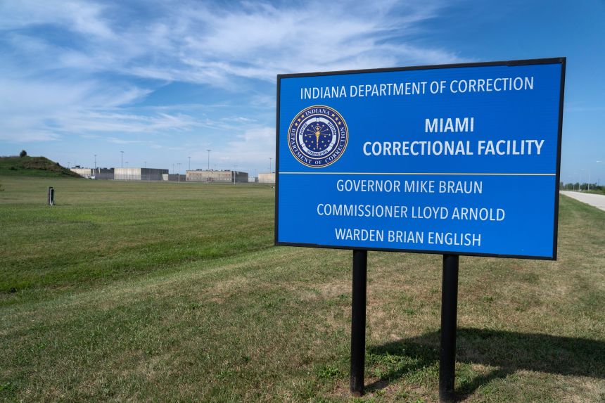 The Miami Correctional facility is seen in Indiana on August 12. Department of Homeland Security officials say it will become a site for immigrant detention dubbed the 