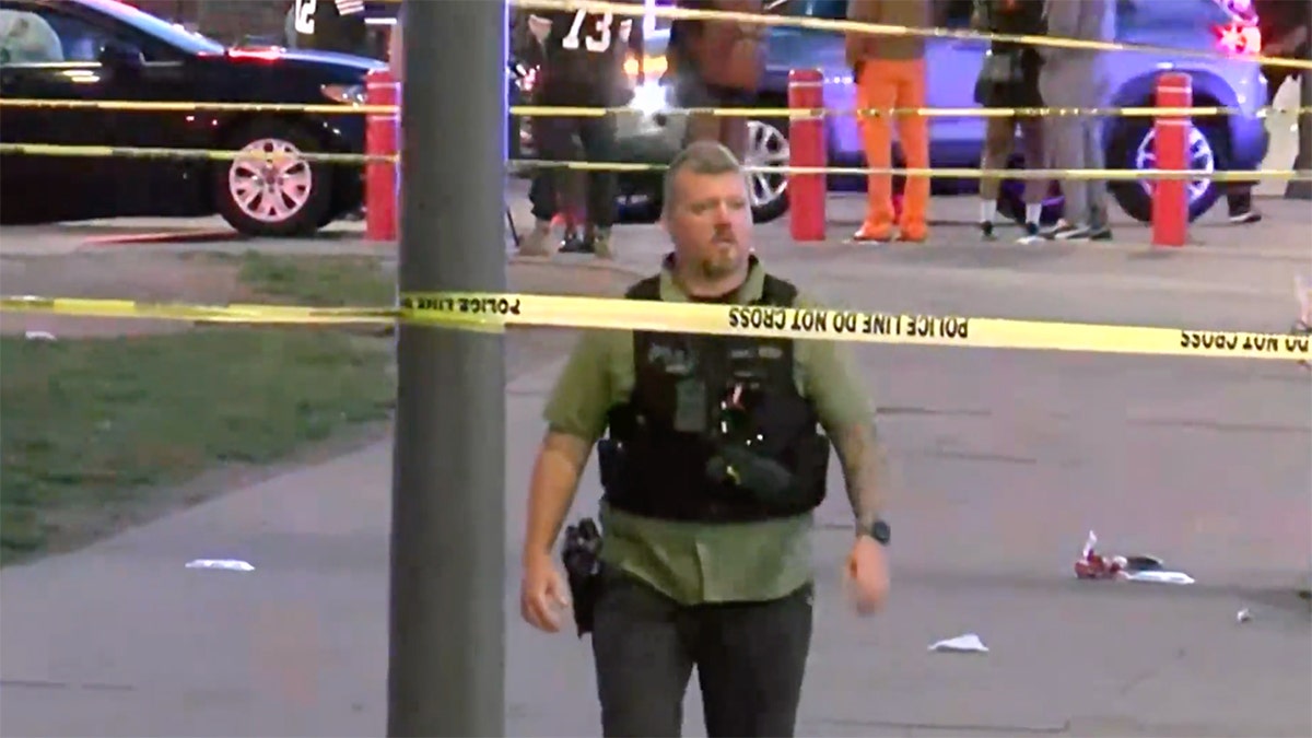 Five people were injured in a shooting Saturday evening outside a bar in Cleveland, Ohio.