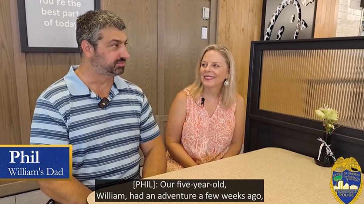 William's parents speak with police about his 