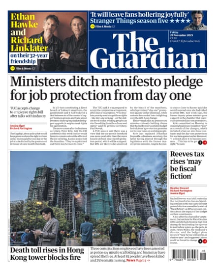 The Guardian frontpage