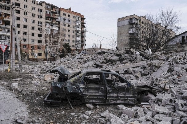 Війна в Україні. Знищений росіянами Покровськ / © Associated Press