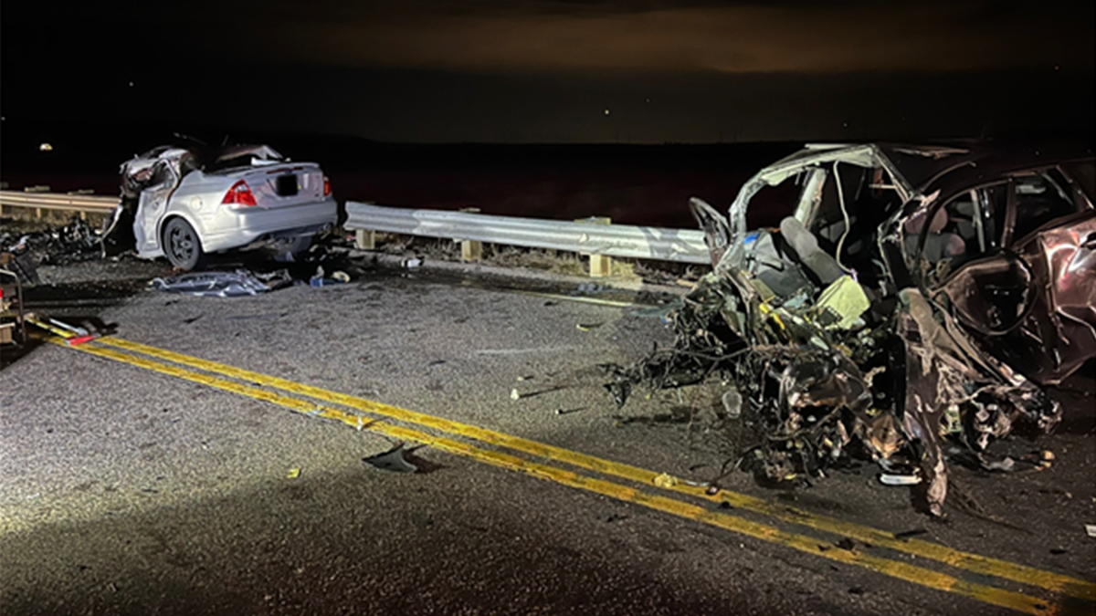 Photo of the car crash scene in Colorado.