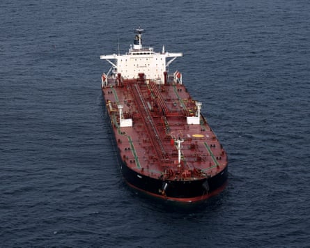 A tanker at sea