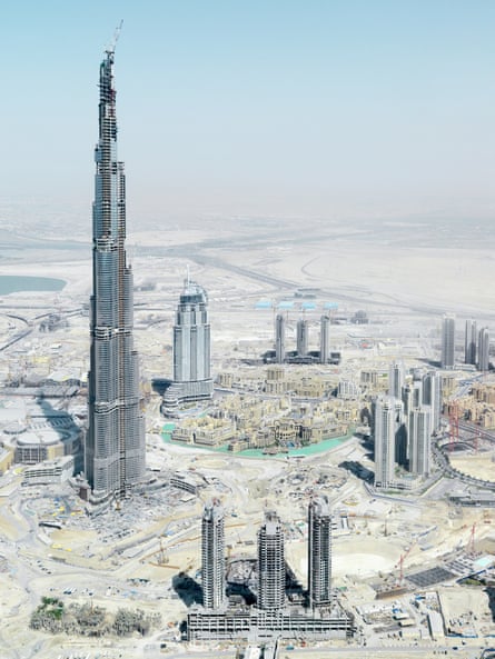 Construction of the Burj Khalifa Tower, Dubai, 2008
