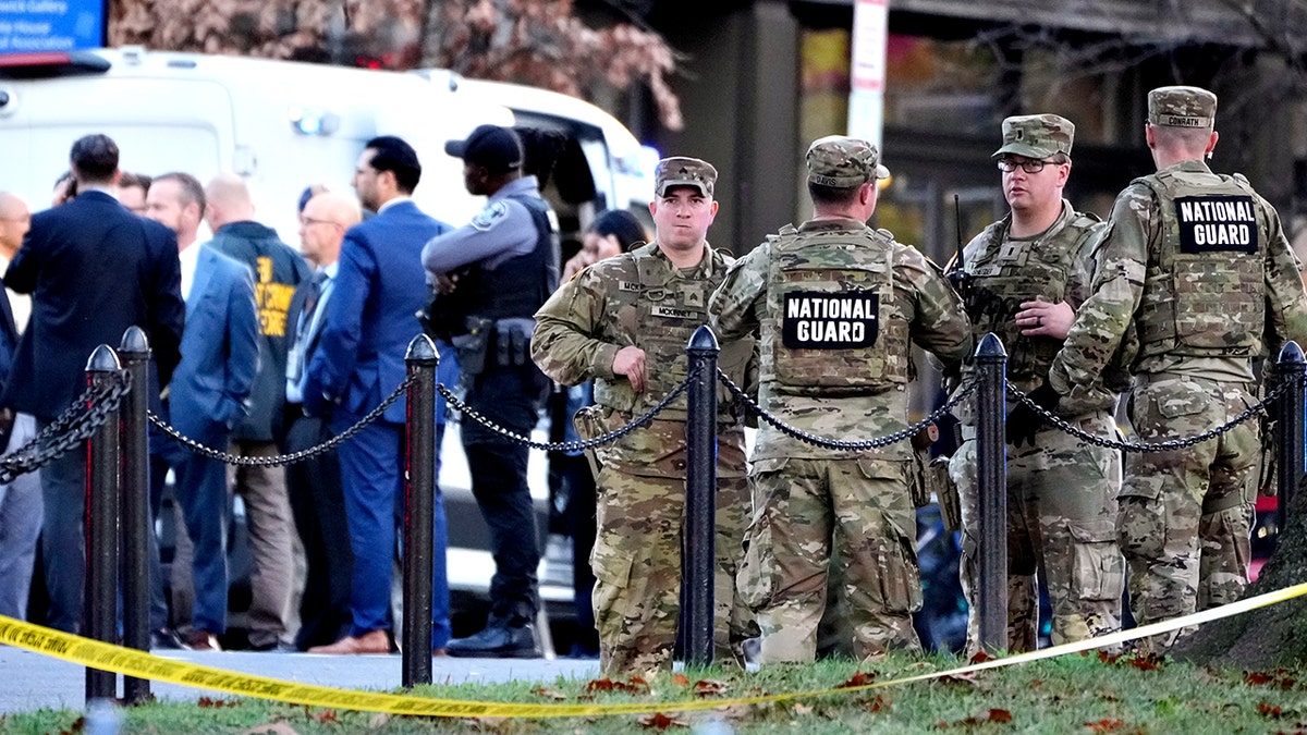 Emergency personnel gather on scene