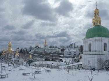 Winter view of Pechersk Lavra 