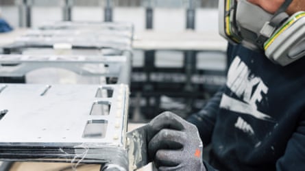 Worker making a drone.