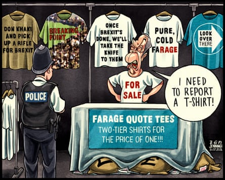 Ben Jennings on Nigel Farage’s anger at Zack Polanski’s Instagram post – cartoon