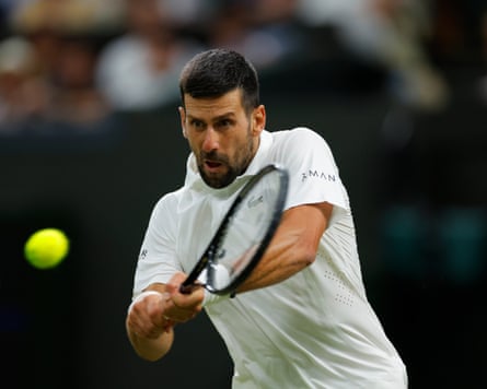 Novak Djokovic calmly dismantled Stefanos Tsitsipas’ second serve.