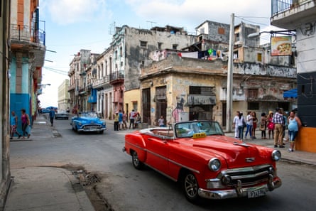 vintage cars on a street
