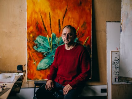 Artist Pavlo Makov at his studio in Kharkiv.