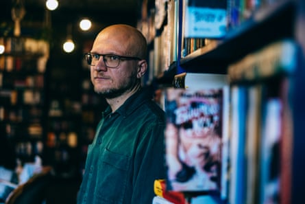 Oleksandr Mykhed, a Ukrainian writer and soldier, in Kyiv.