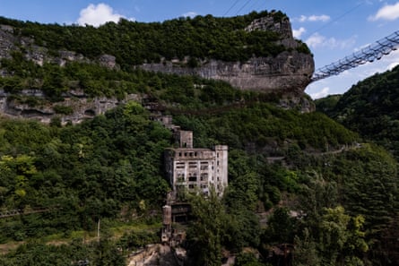 An abandoned Soviet-era building in Chiatura